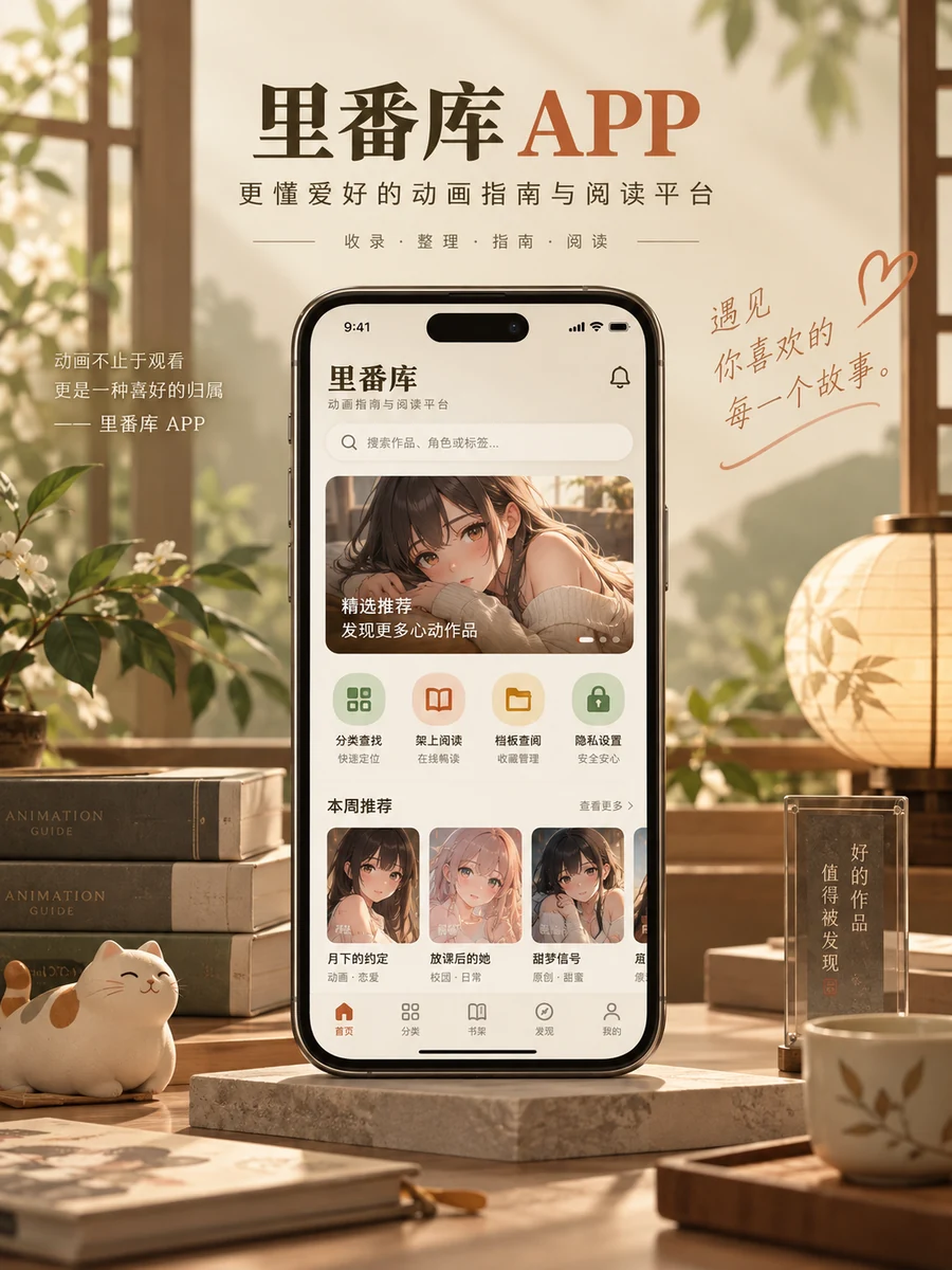 里番库移动阅读界面示意